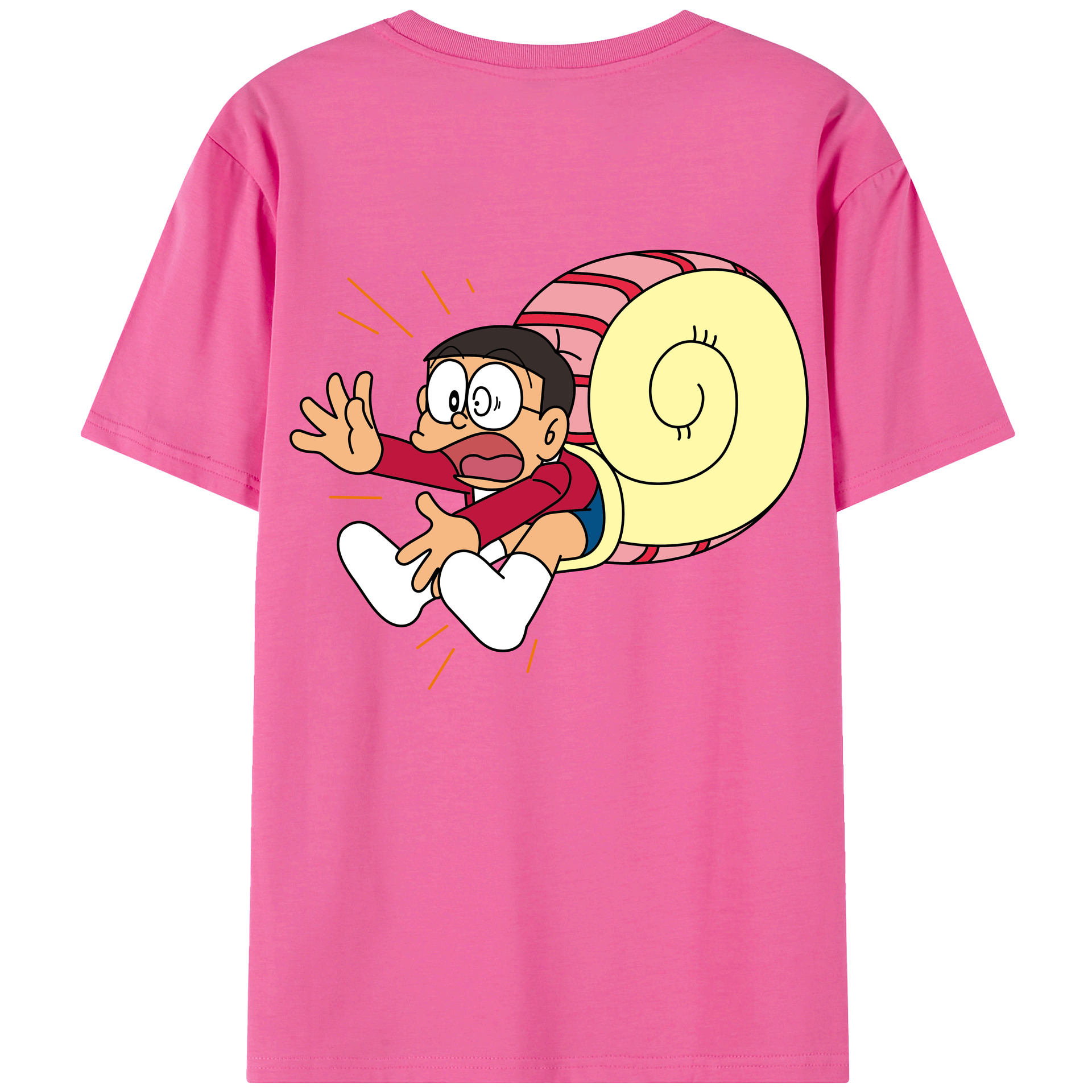 （画像用） ドラえもん 野比 のび太 Doraemon Nobita Nobi レディース半袖Tシャツ(バックプリント)